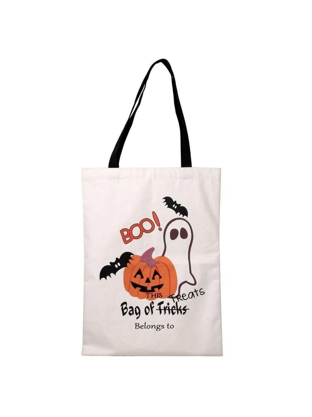 Halloween Trick or Treat tote bag canvas